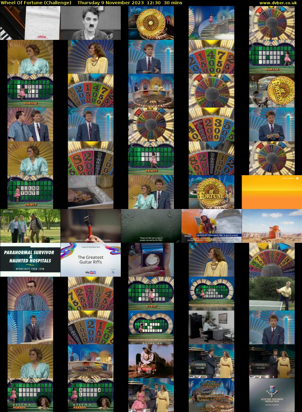 Wheel Of Fortune (Challenge) Thursday 9 November 2023 12:30 - 13:00