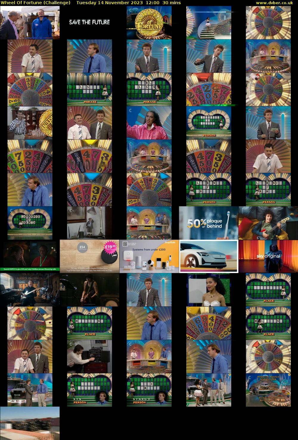 Wheel Of Fortune (Challenge) Tuesday 14 November 2023 12:00 - 12:30
