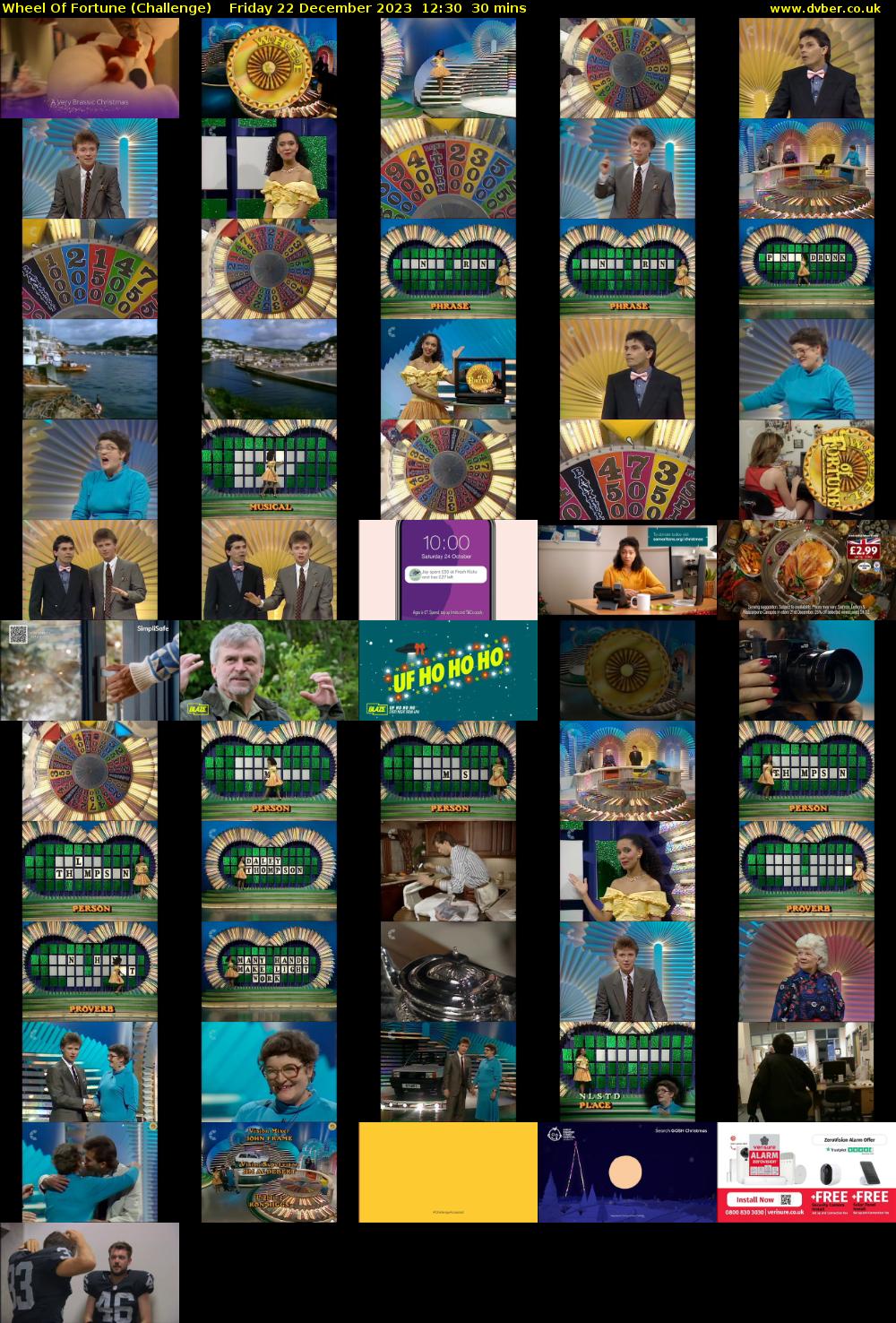 Wheel Of Fortune (Challenge) Friday 22 December 2023 12:30 - 13:00
