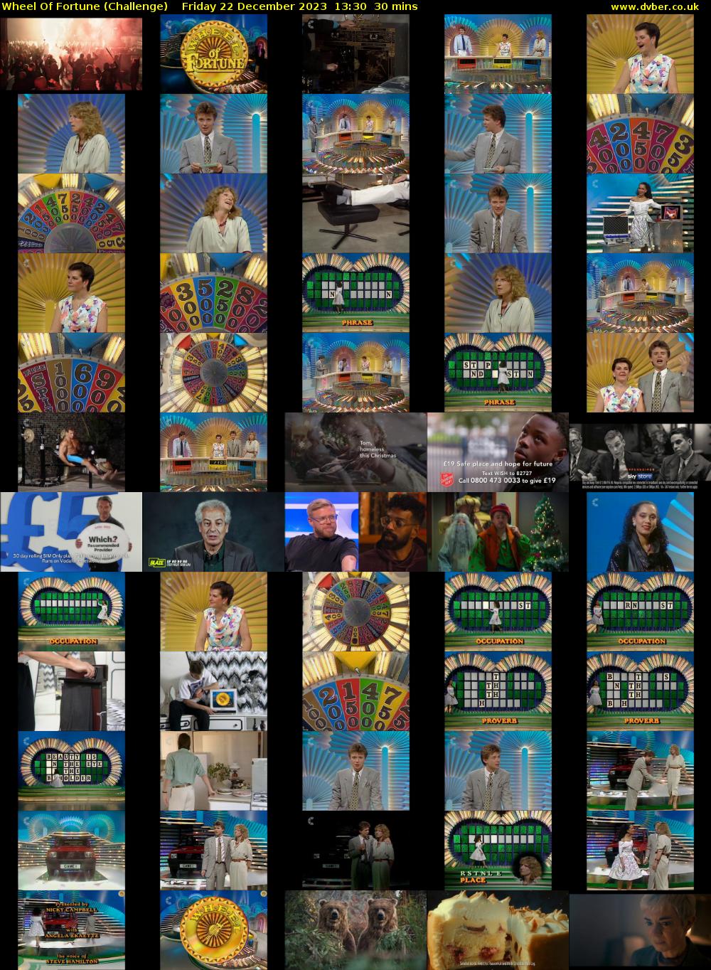 Wheel Of Fortune (Challenge) Friday 22 December 2023 13:30 - 14:00