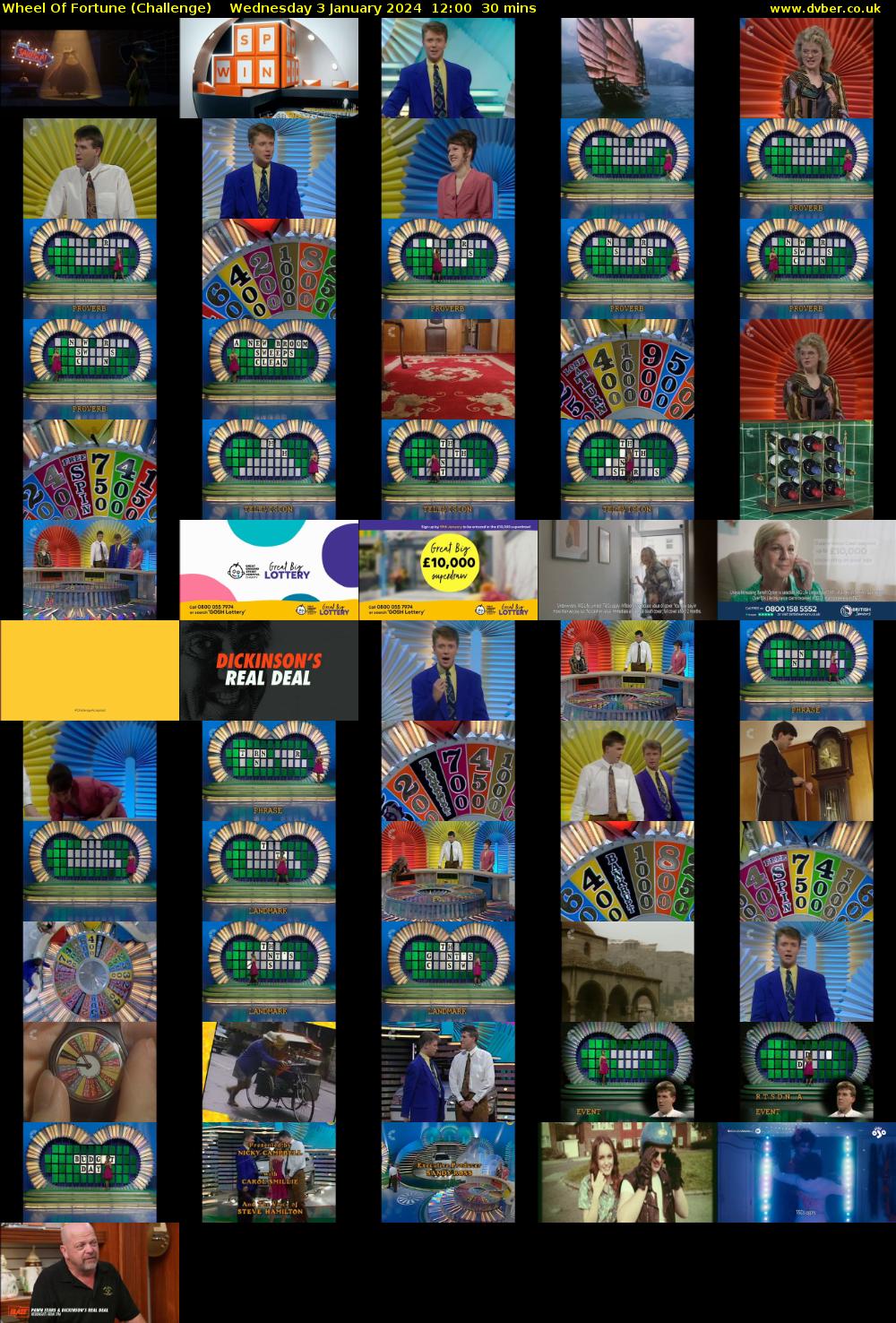 Wheel Of Fortune (Challenge) Wednesday 3 January 2024 12:00 - 12:30
