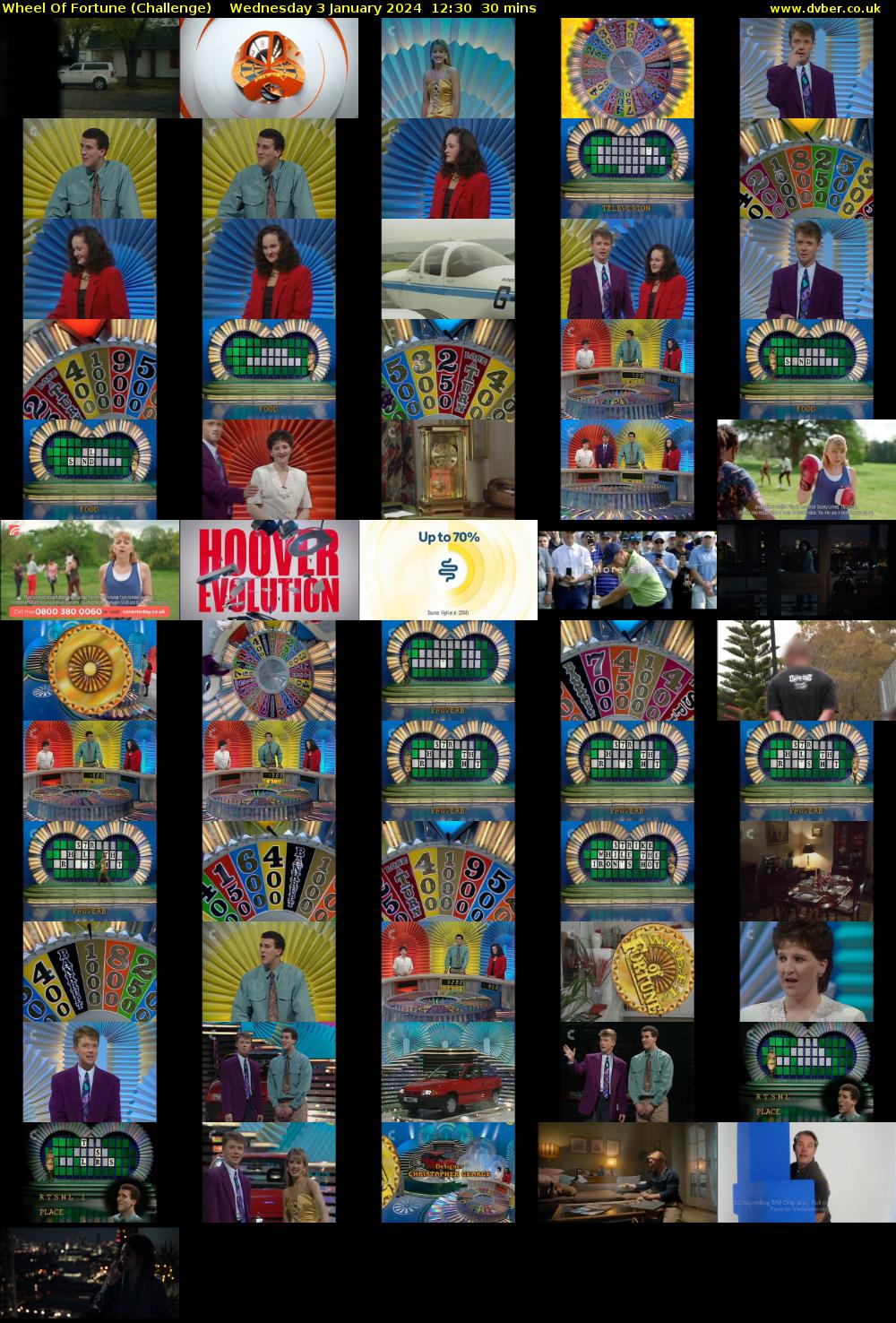 Wheel Of Fortune (Challenge) Wednesday 3 January 2024 12:30 - 13:00