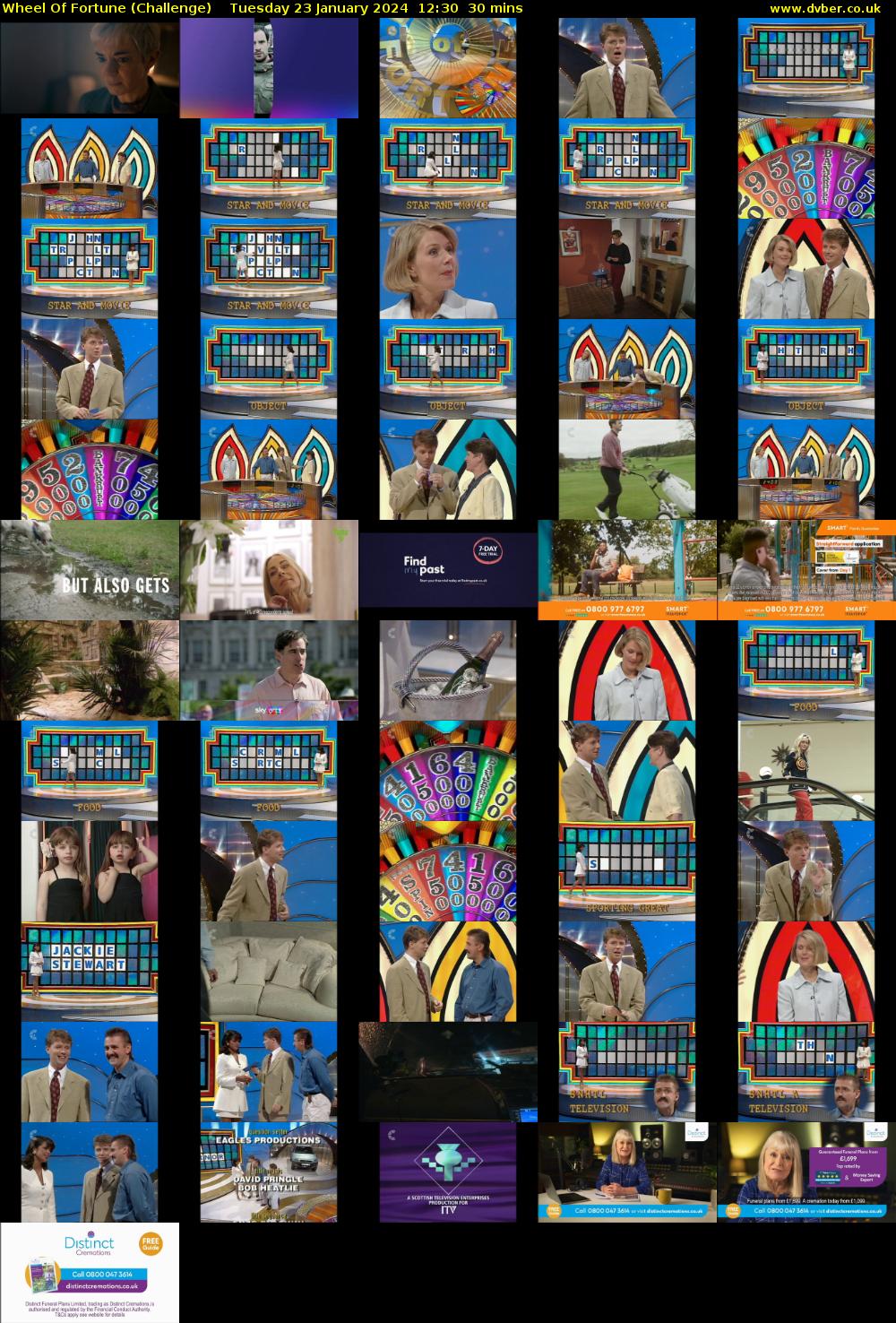 Wheel Of Fortune (Challenge) Tuesday 23 January 2024 12:30 - 13:00