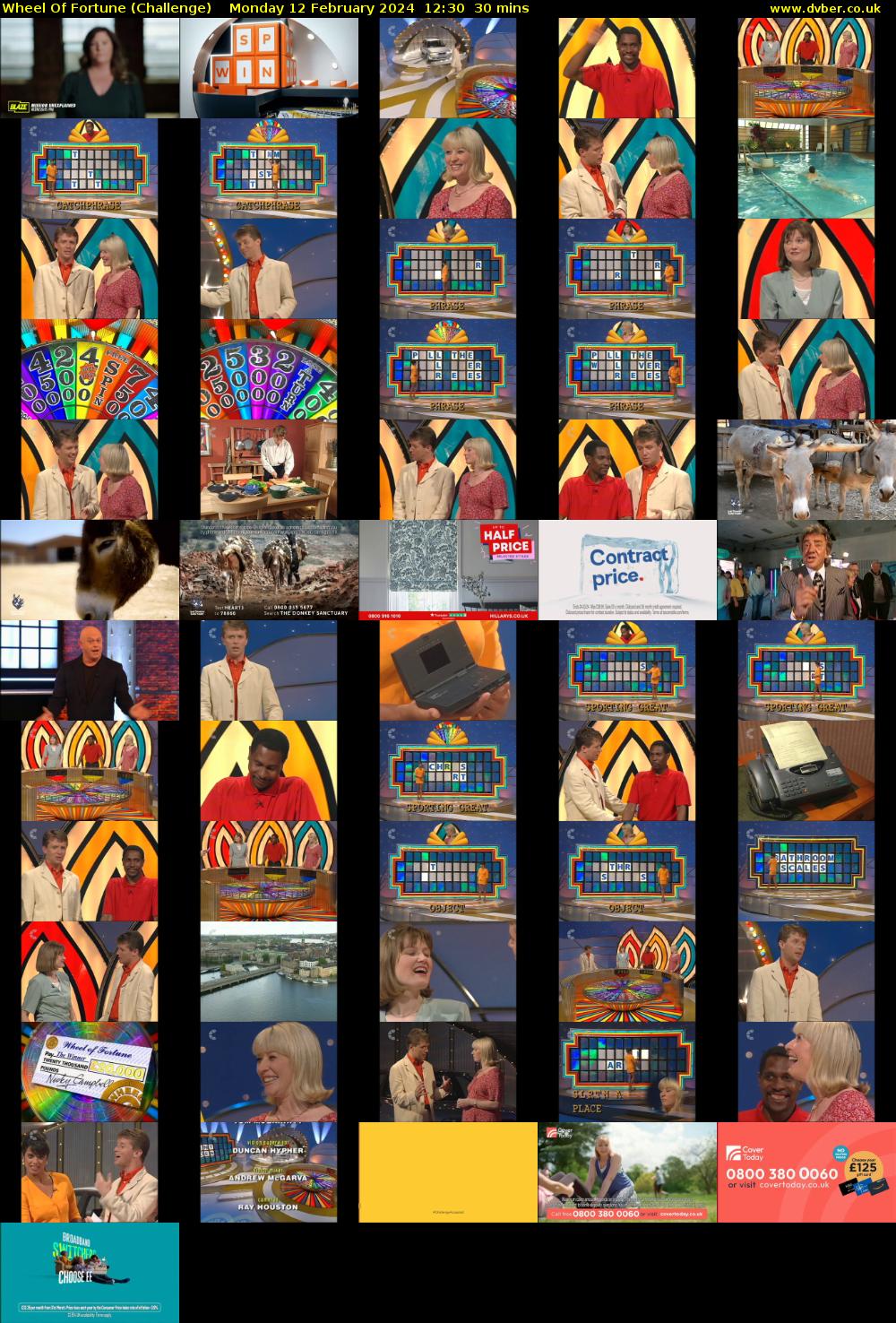 Wheel Of Fortune (Challenge) Monday 12 February 2024 12:30 - 13:00