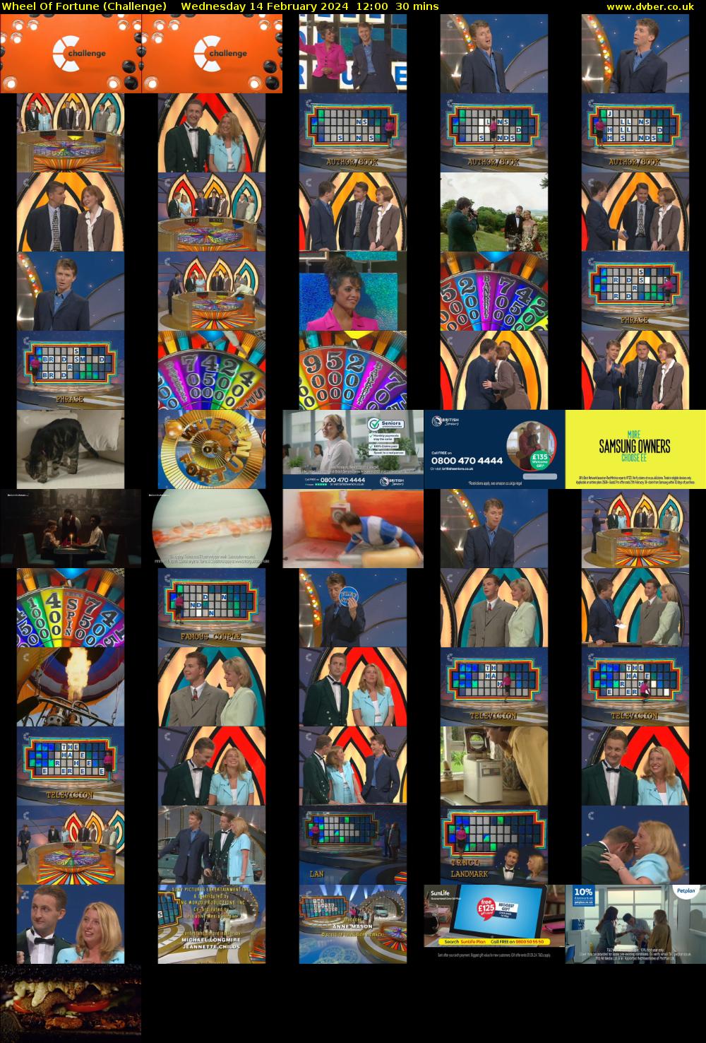 Wheel Of Fortune (Challenge) Wednesday 14 February 2024 12:00 - 12:30