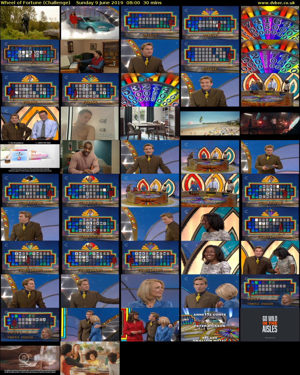 Wheel of Fortune (Challenge) Sunday 9 June 2019 08:00 - 08:30