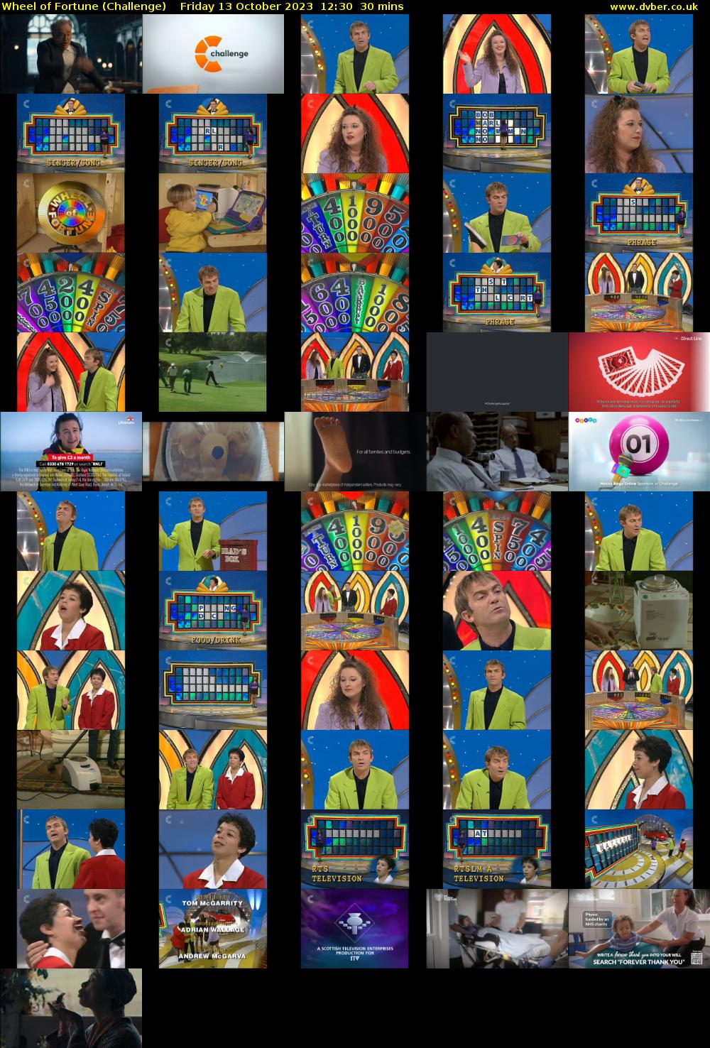 Wheel of Fortune (Challenge) Friday 13 October 2023 12:30 - 13:00