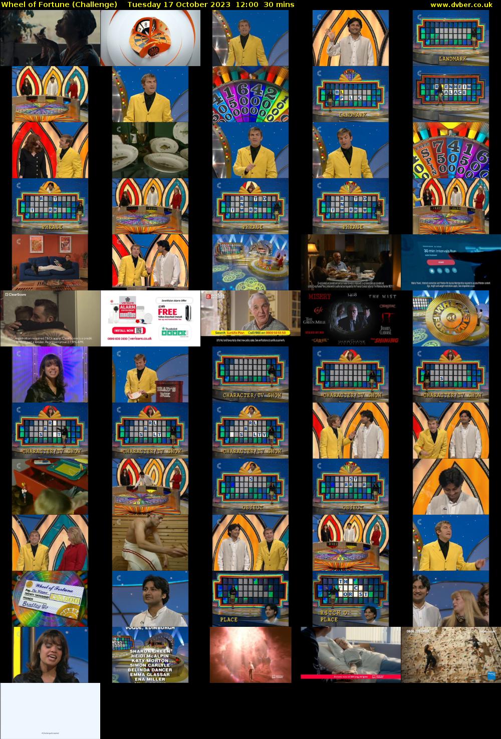 Wheel of Fortune (Challenge) Tuesday 17 October 2023 12:00 - 12:30