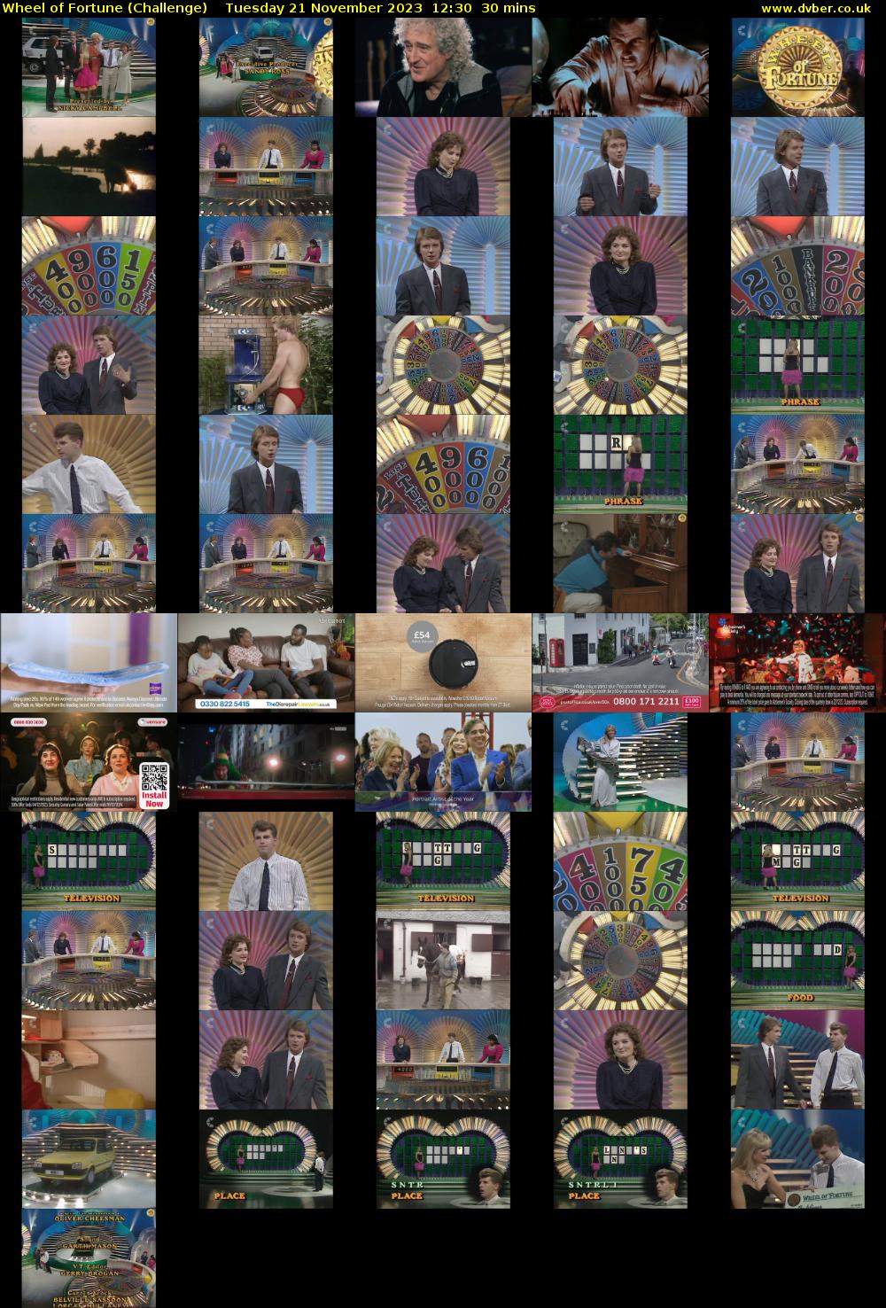 Wheel of Fortune (Challenge) Tuesday 21 November 2023 12:30 - 13:00