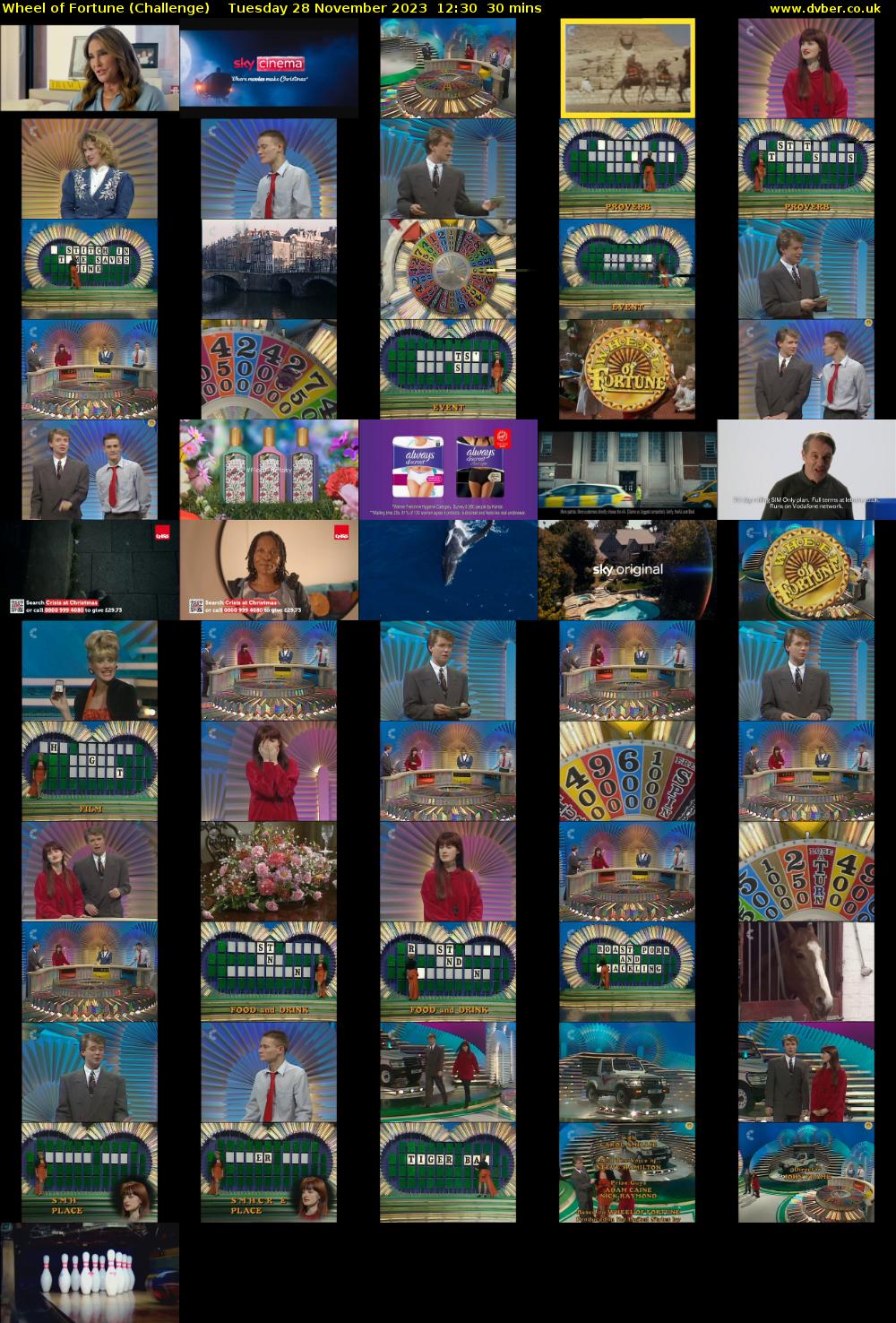 Wheel of Fortune (Challenge) Tuesday 28 November 2023 12:30 - 13:00