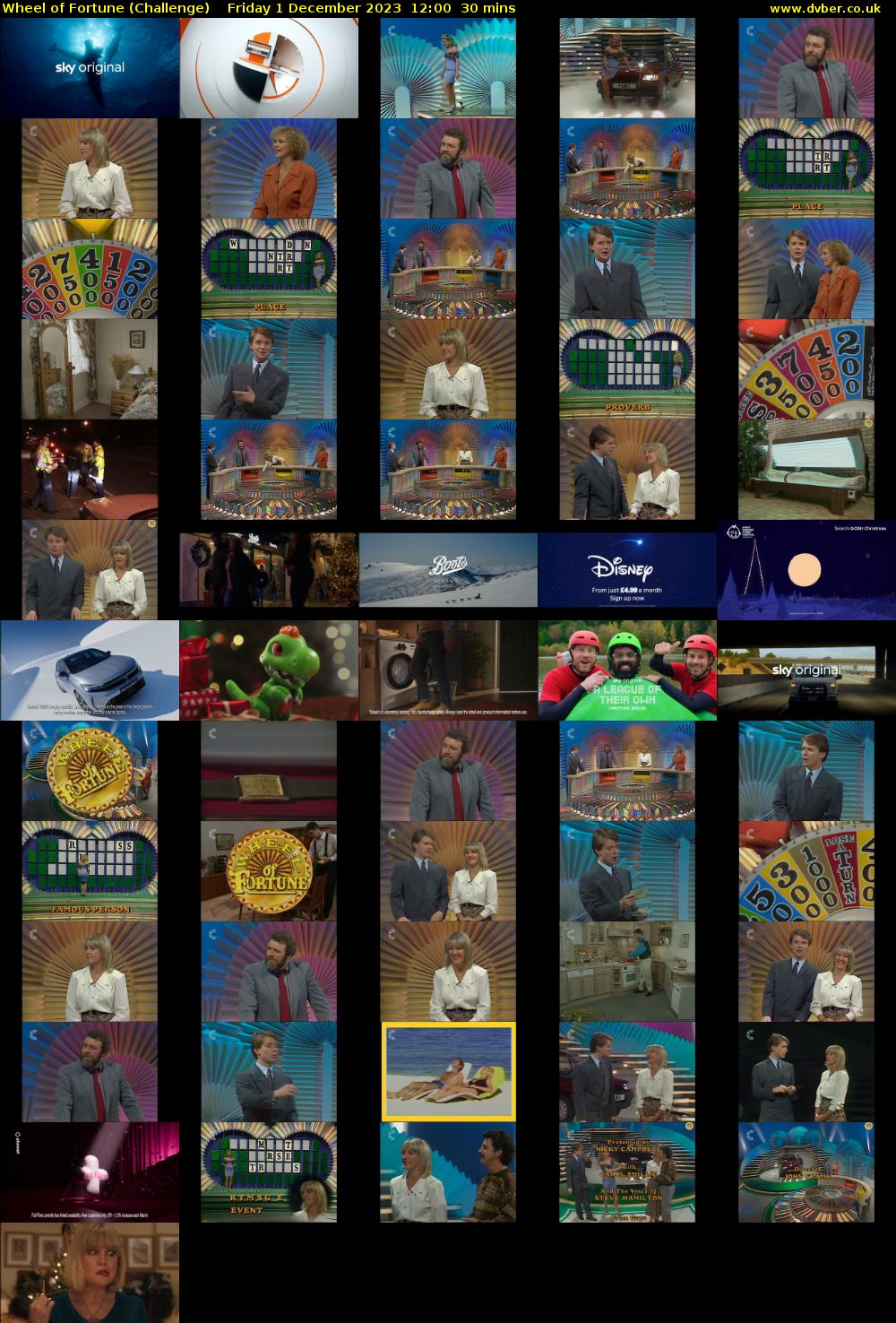 Wheel of Fortune (Challenge) Friday 1 December 2023 12:00 - 12:30