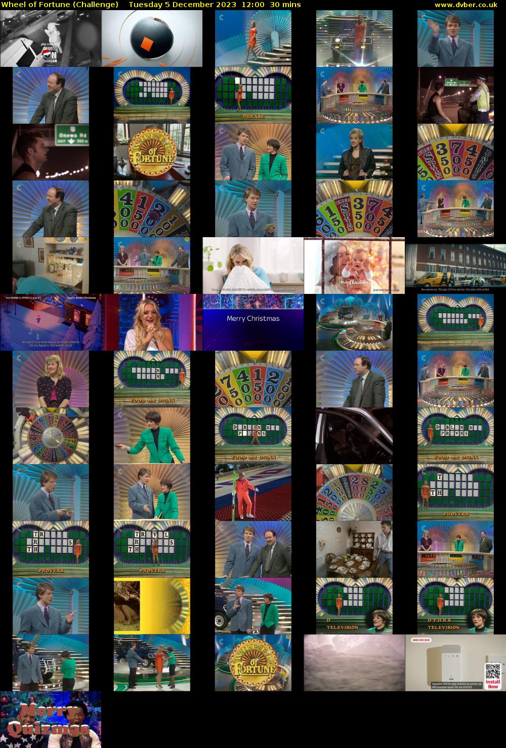 Wheel of Fortune (Challenge) Tuesday 5 December 2023 12:00 - 12:30
