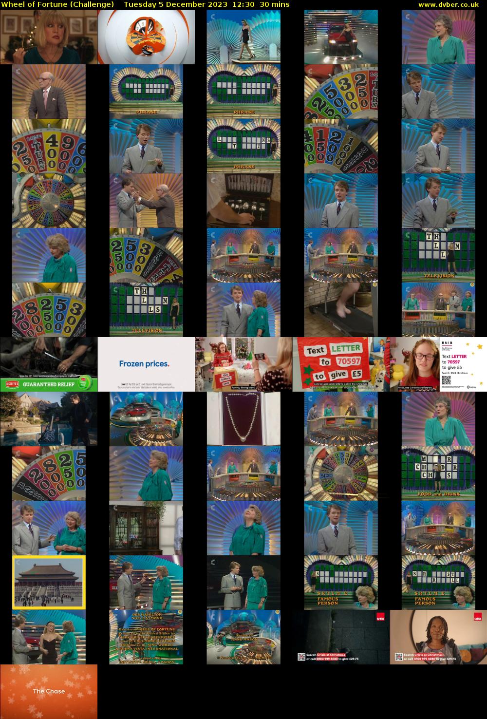 Wheel of Fortune (Challenge) Tuesday 5 December 2023 12:30 - 13:00