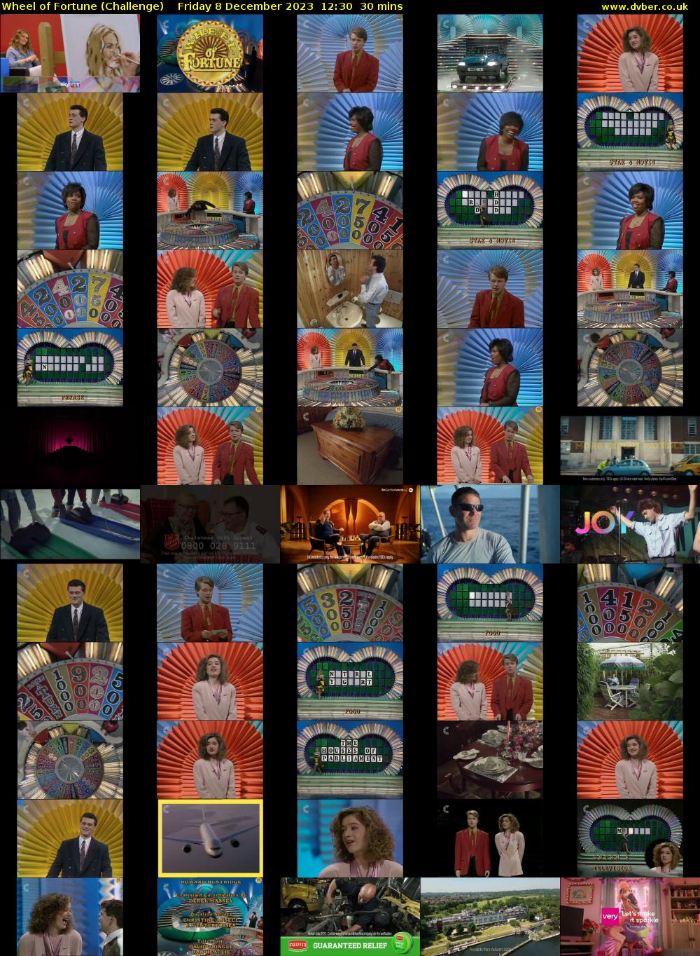 Wheel of Fortune (Challenge) Friday 8 December 2023 12:30 - 13:00