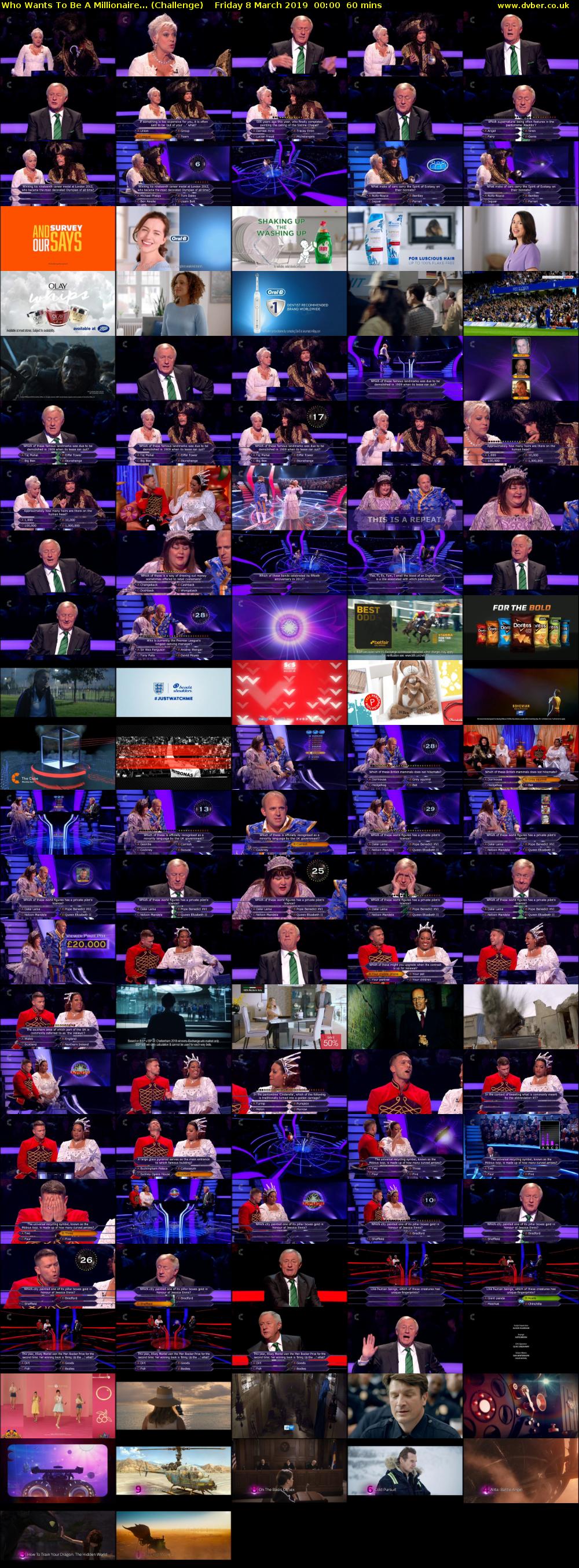 Who Wants To Be A Millionaire... (Challenge) Friday 8 March 2019 00:00 - 01:00