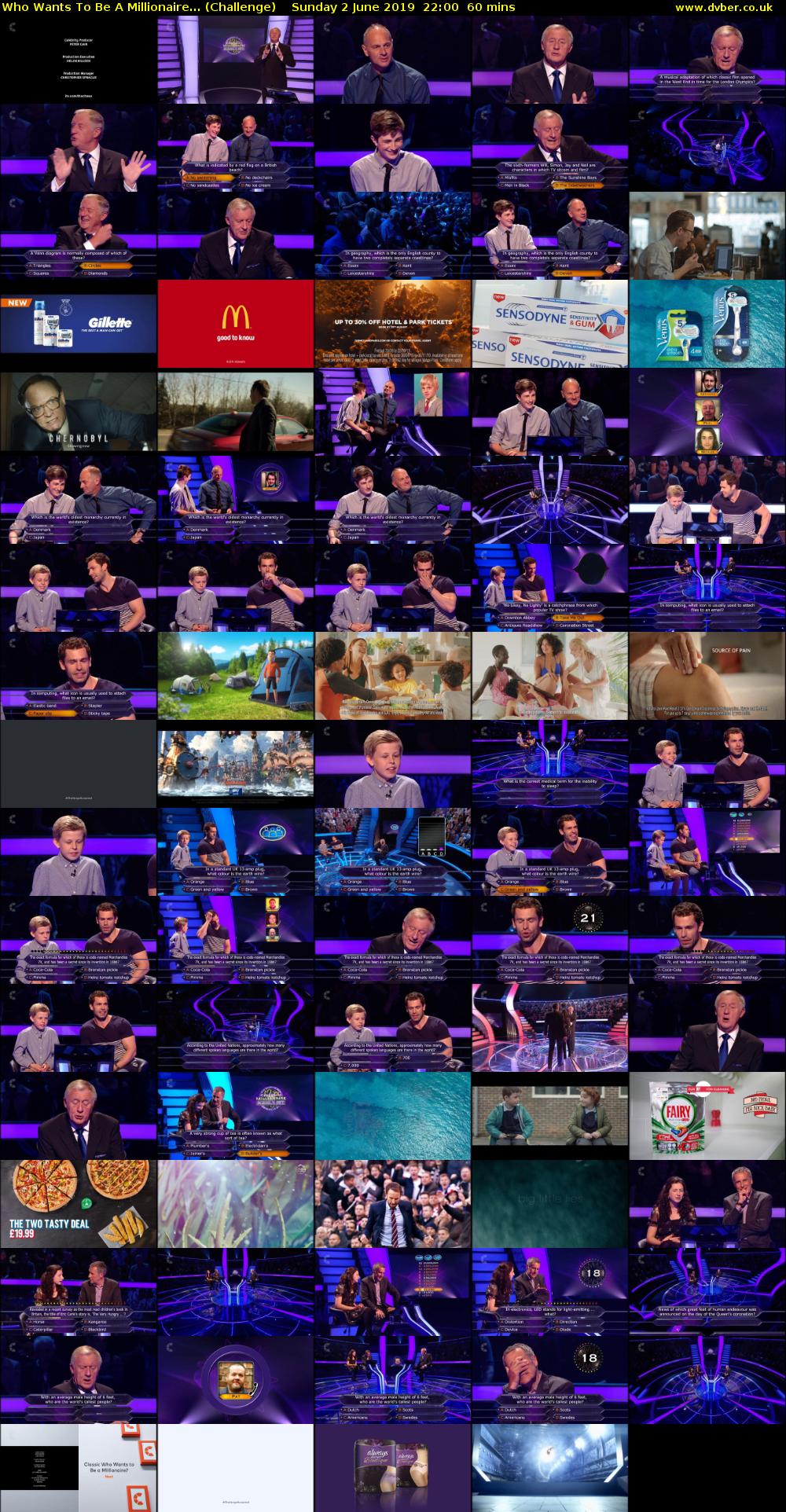 Who Wants To Be A Millionaire... (Challenge) Sunday 2 June 2019 22:00 - 23:00