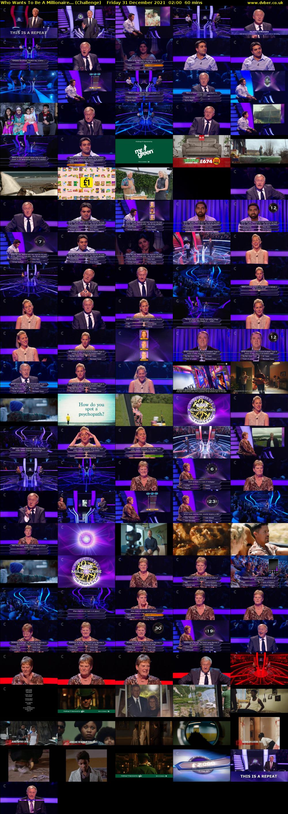 Who Wants To Be A Millionaire... (Challenge) Friday 31 December 2021 02:00 - 03:00