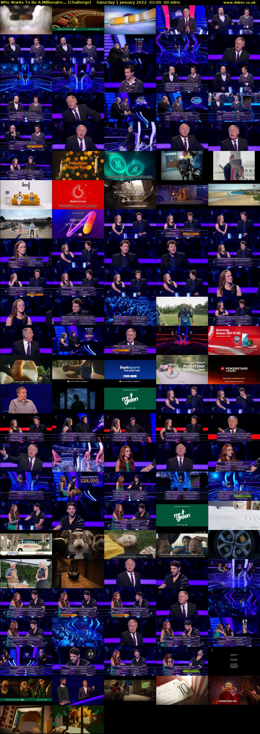 Who Wants To Be A Millionaire... (Challenge) Saturday 1 January 2022 01:00 - 02:00