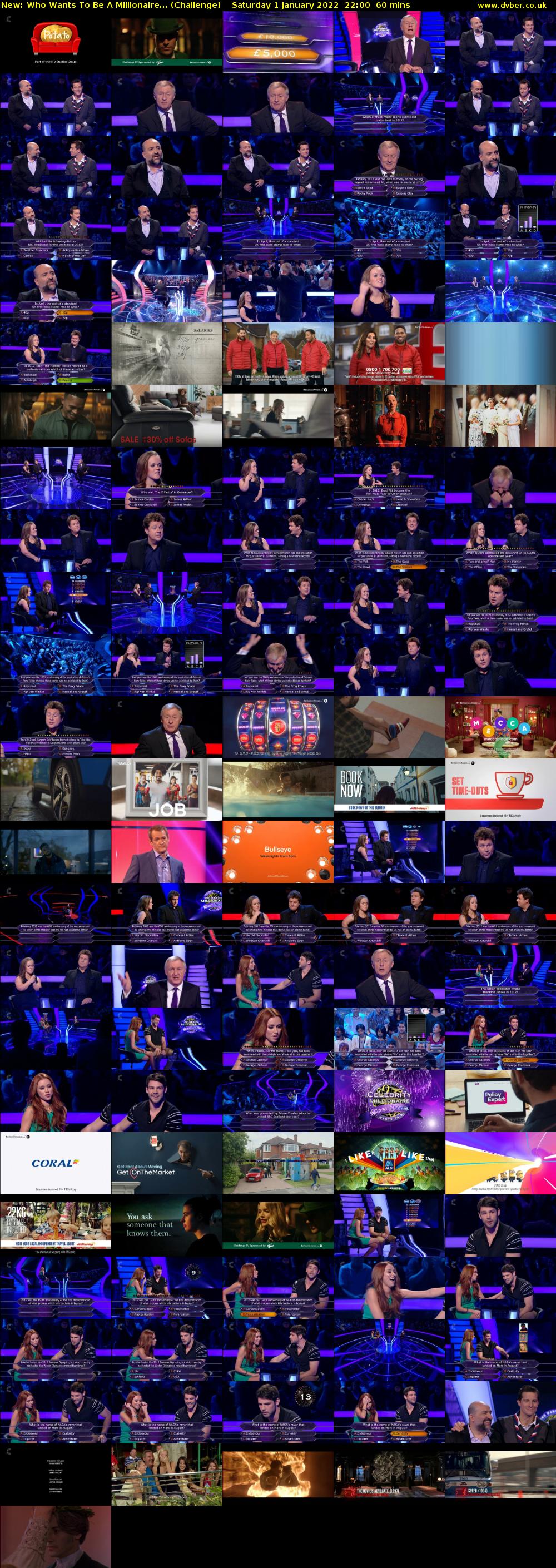 Who Wants To Be A Millionaire... (Challenge) Saturday 1 January 2022 22:00 - 23:00