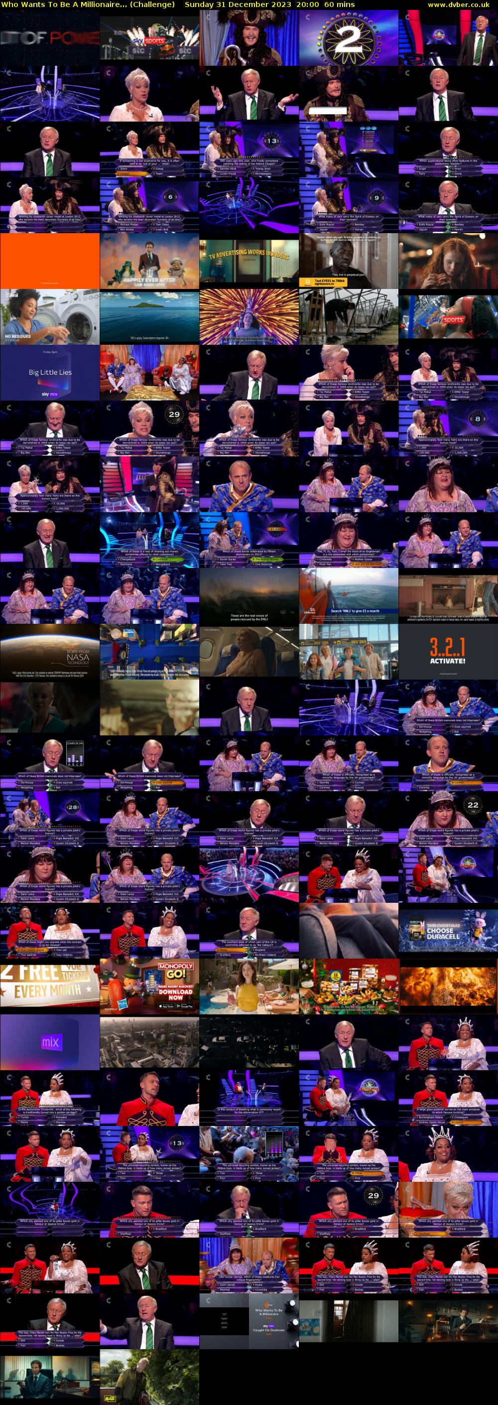 Who Wants To Be A Millionaire... (Challenge) Sunday 31 December 2023 20:00 - 21:00