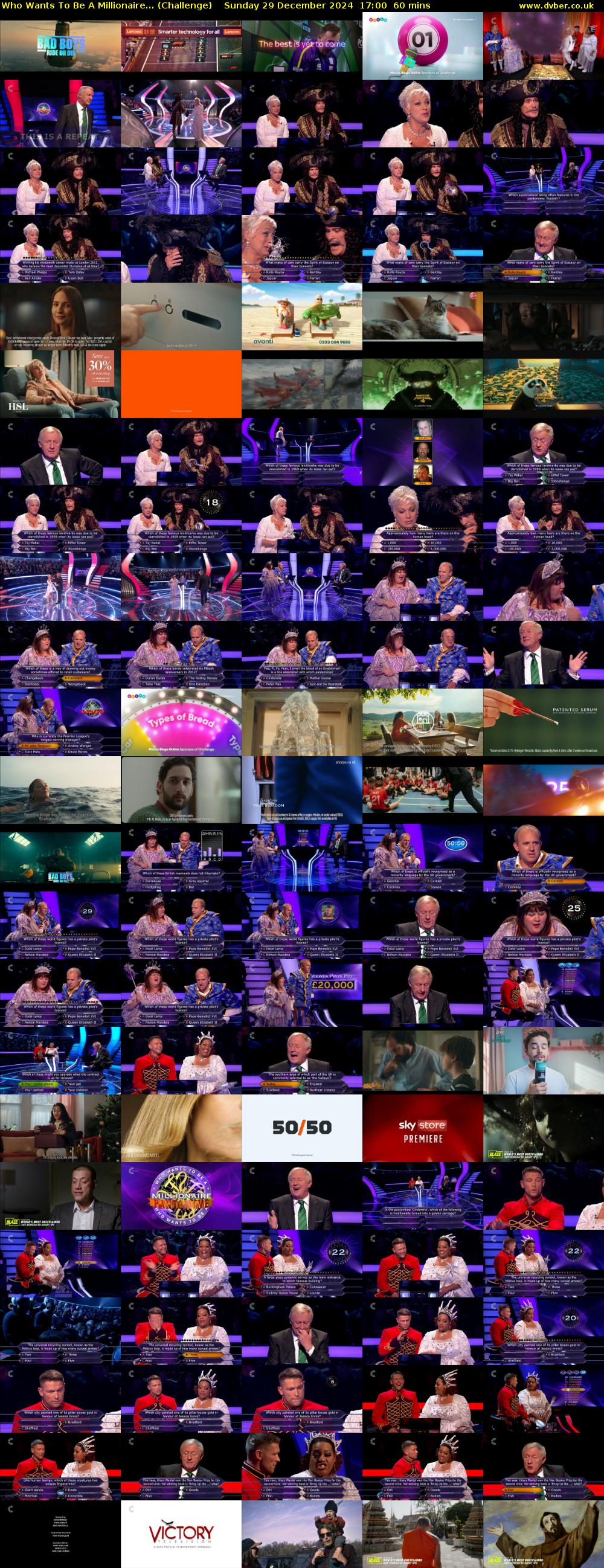 Who Wants To Be A Millionaire... (Challenge) Sunday 29 December 2024 17:00 - 18:00