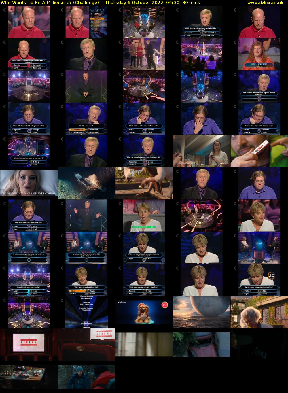 Who Wants To Be A Millionaire? (Challenge) Thursday 6 October 2022 04:30 - 05:00