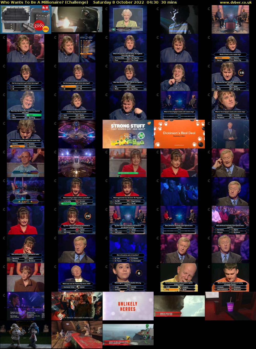 Who Wants To Be A Millionaire? (Challenge) Saturday 8 October 2022 04:30 - 05:00