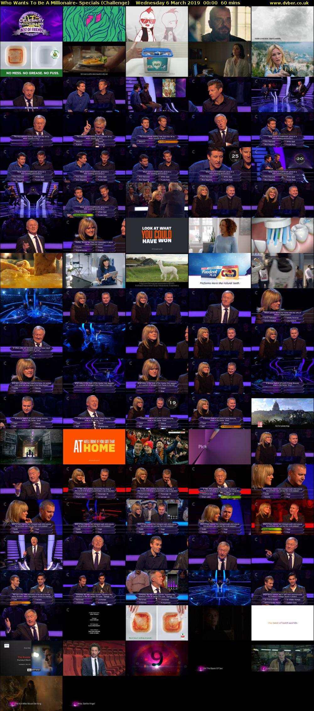Who Wants To Be A Millionaire- Specials (Challenge) Wednesday 6 March 2019 00:00 - 01:00