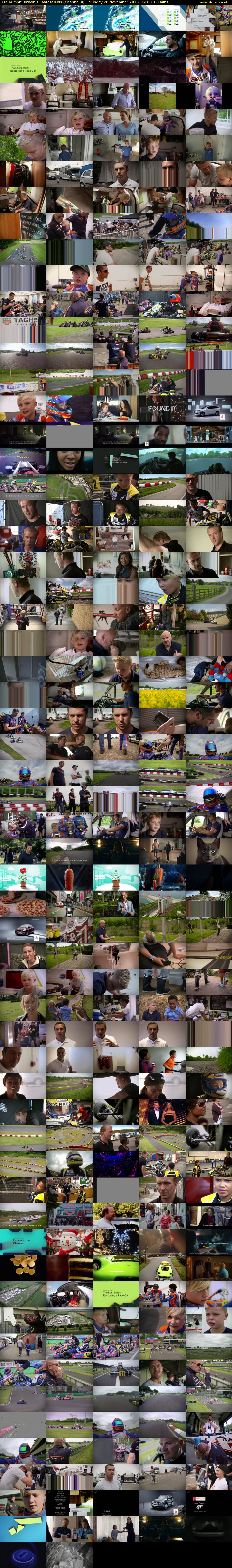 0 to 60mph: Britain's Fastest Kids (Channel 4) Sunday 20 November 2016 19:00 - 20:00