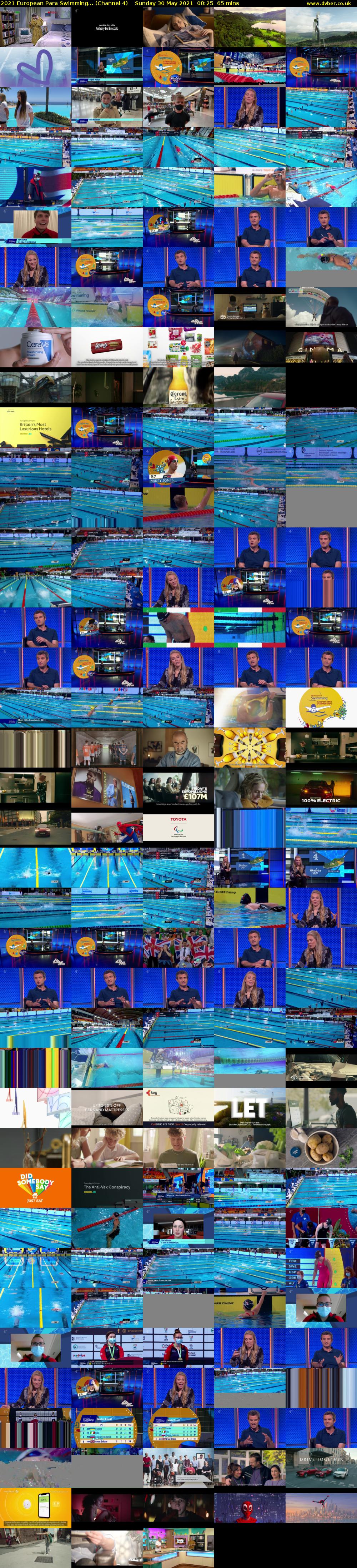 2021 European Para Swimming... (Channel 4) Sunday 30 May 2021 08:25 - 09:30