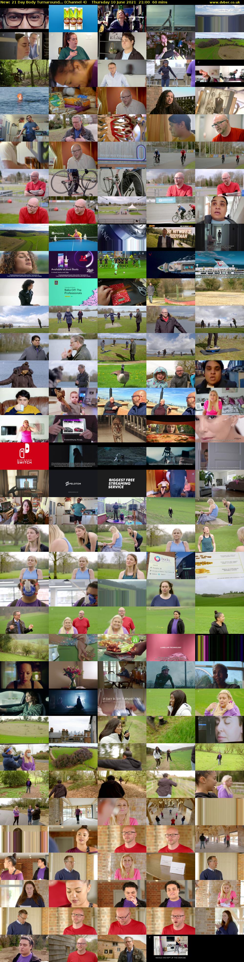 21 Day Body Turnaround... (Channel 4) Thursday 10 June 2021 21:00 - 22:00