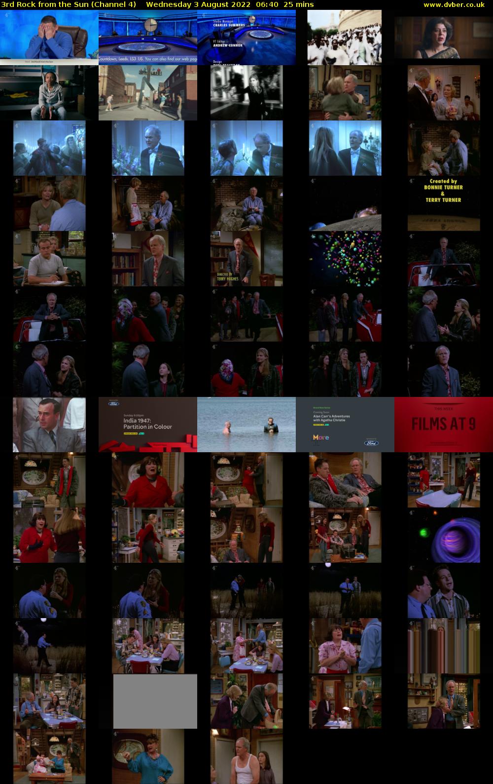 3rd Rock from the Sun (Channel 4) Wednesday 3 August 2022 06:40 - 07:05