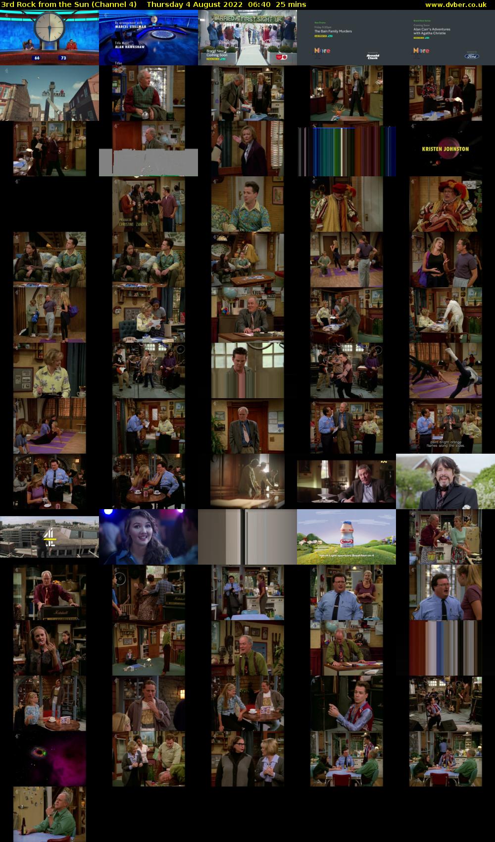 3rd Rock from the Sun (Channel 4) Thursday 4 August 2022 06:40 - 07:05