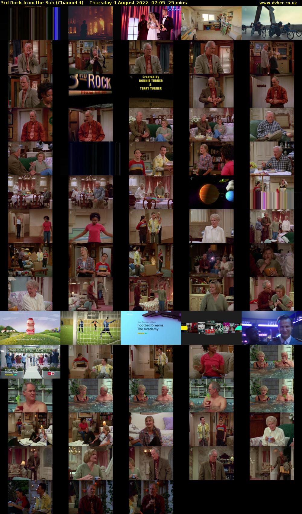 3rd Rock from the Sun (Channel 4) Thursday 4 August 2022 07:05 - 07:30