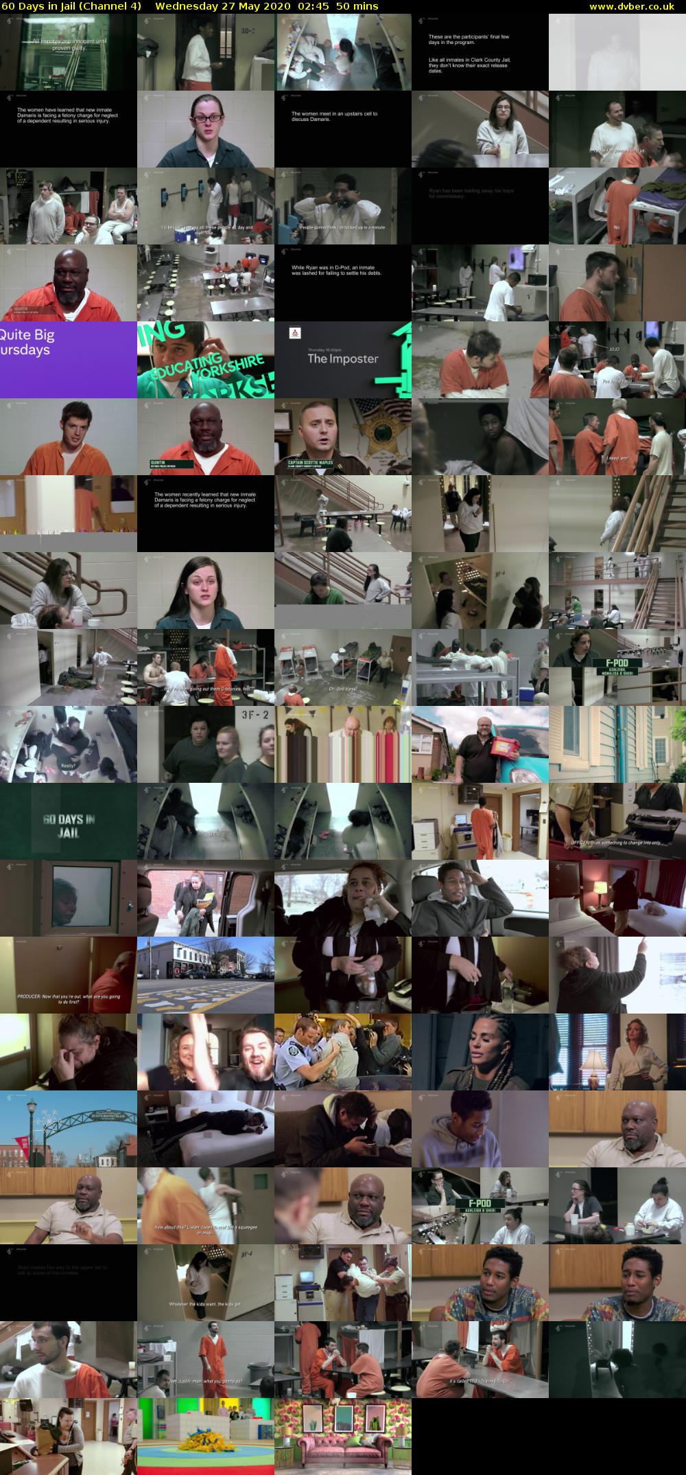 60 Days in Jail (Channel 4) Wednesday 27 May 2020 02:45 - 03:35