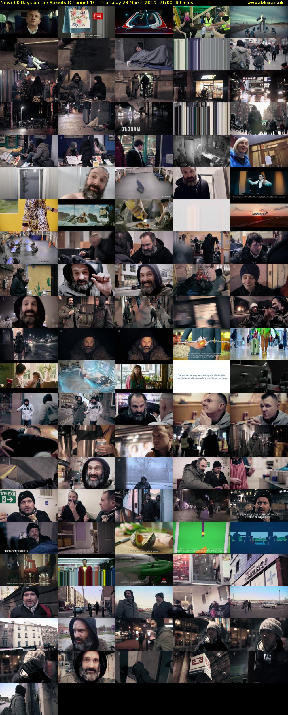 60 Days on the Streets (Channel 4) Thursday 28 March 2019 21:00 - 22:00