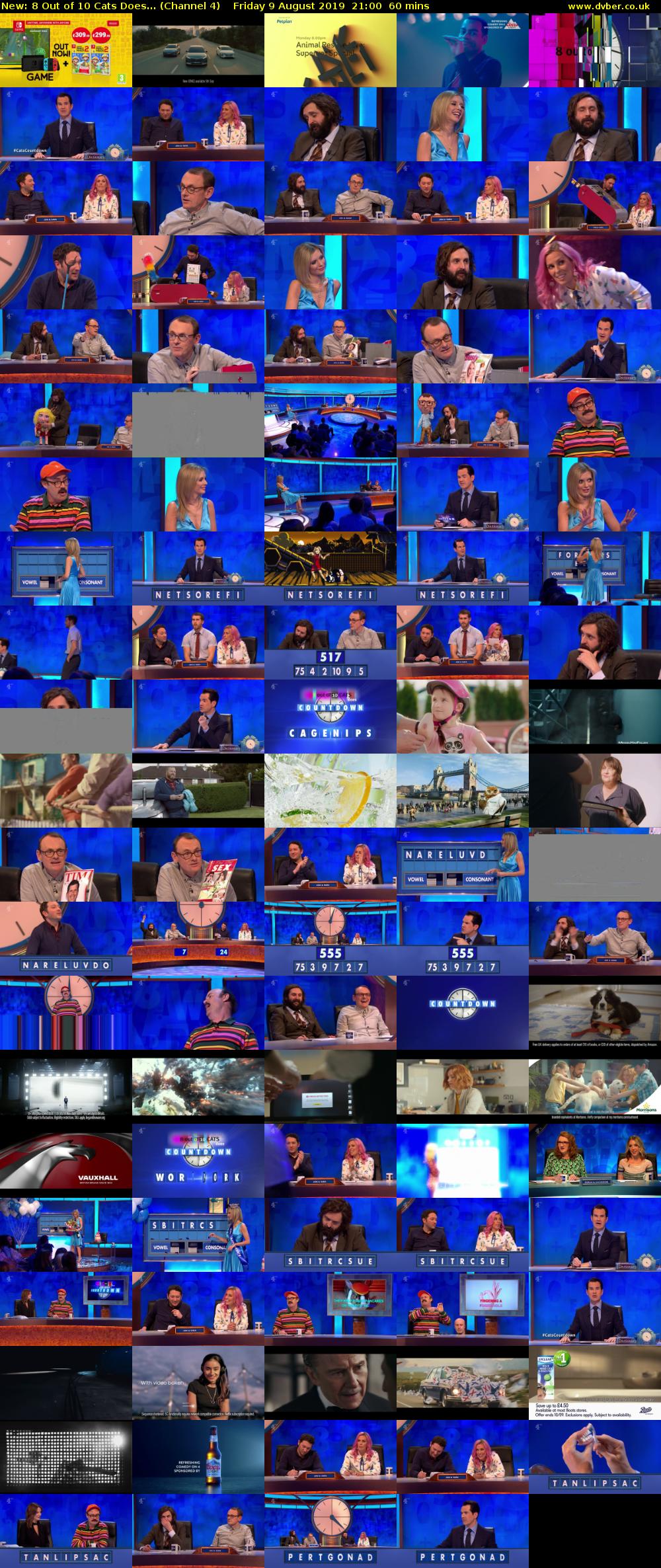 8 Out of 10 Cats Does... (Channel 4) Friday 9 August 2019 21:00 - 22:00