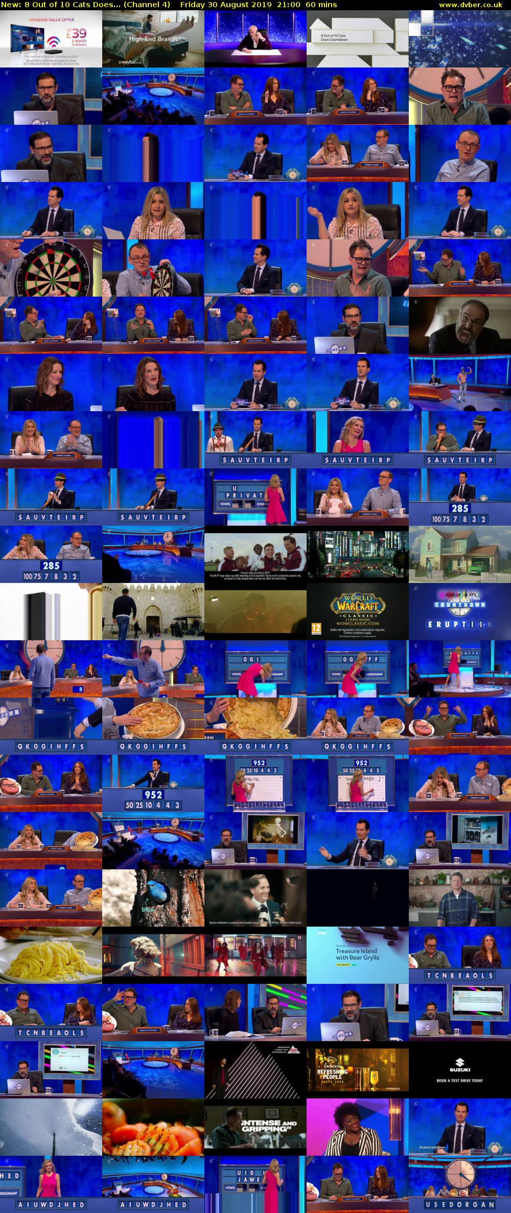 8 Out of 10 Cats Does... (Channel 4) Friday 30 August 2019 21:00 - 22:00