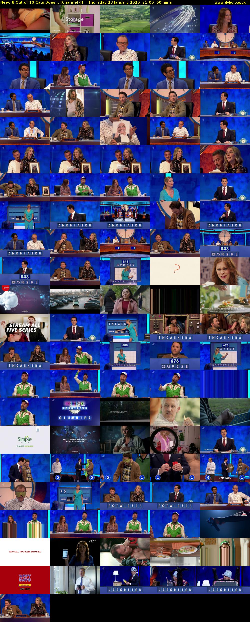 8 Out of 10 Cats Does... (Channel 4) Thursday 23 January 2020 21:00 - 22:00