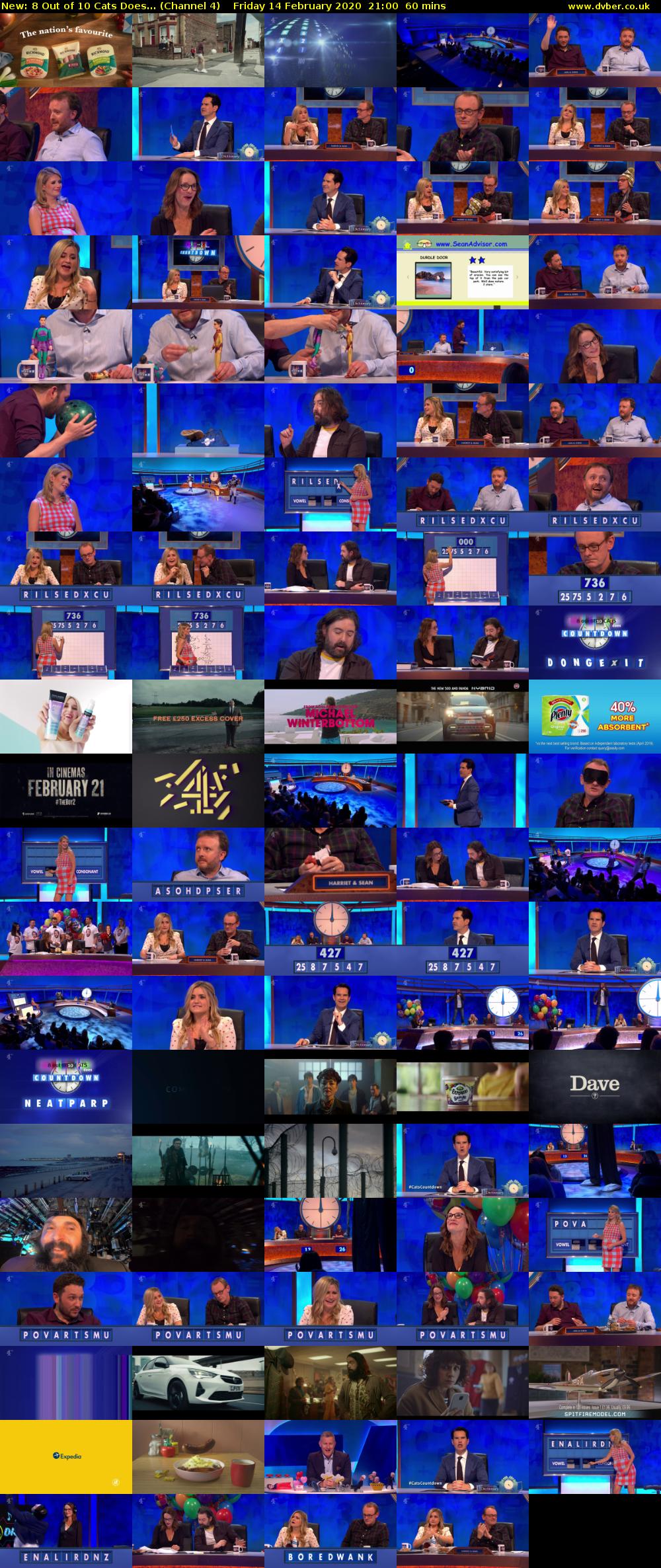 8 Out of 10 Cats Does... (Channel 4) Friday 14 February 2020 21:00 - 22:00