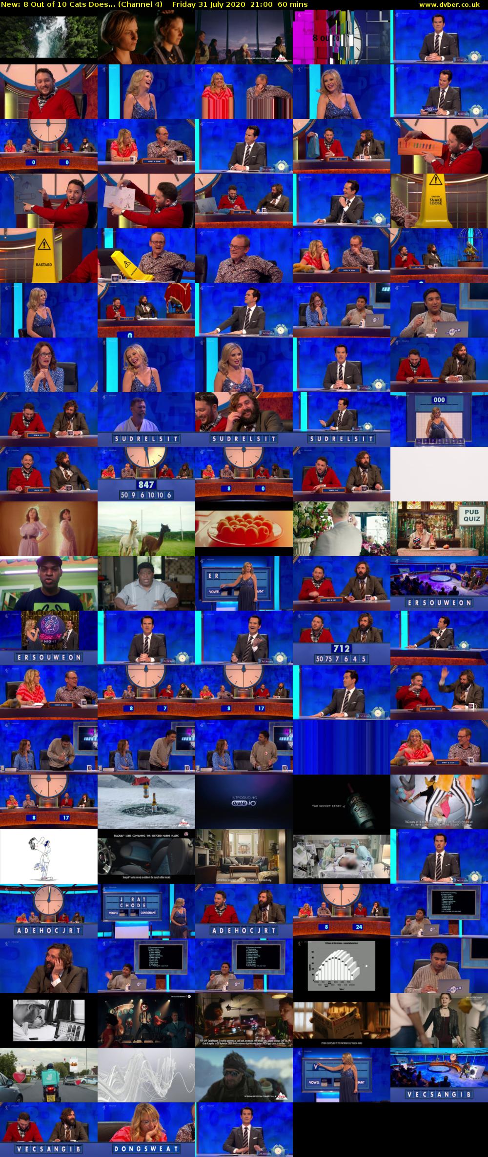 8 Out of 10 Cats Does... (Channel 4) Friday 31 July 2020 21:00 - 22:00