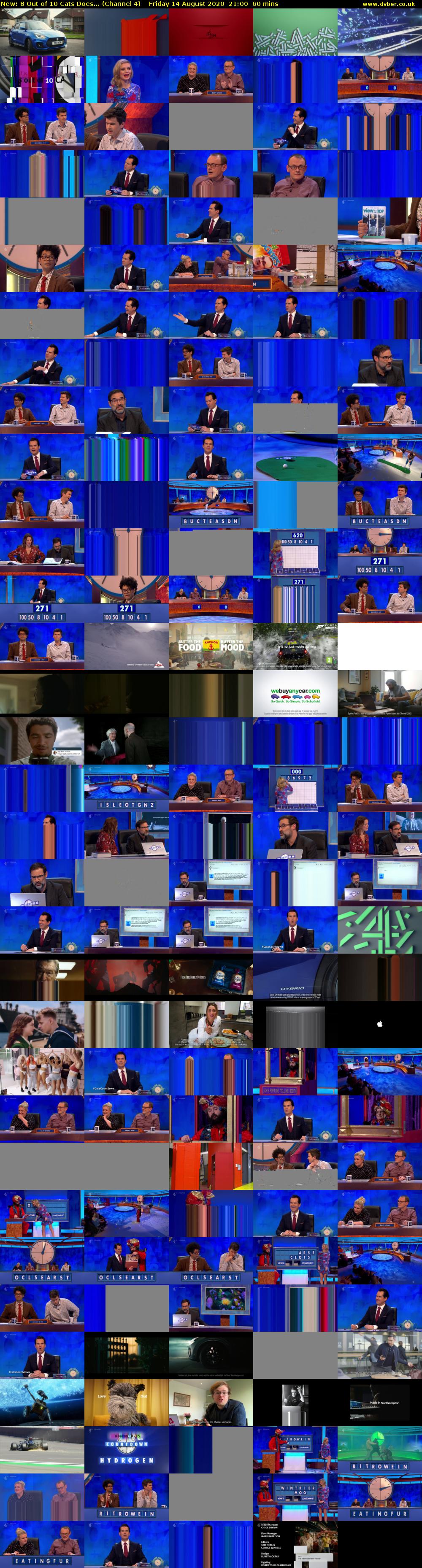 8 Out of 10 Cats Does... (Channel 4) Friday 14 August 2020 21:00 - 22:00