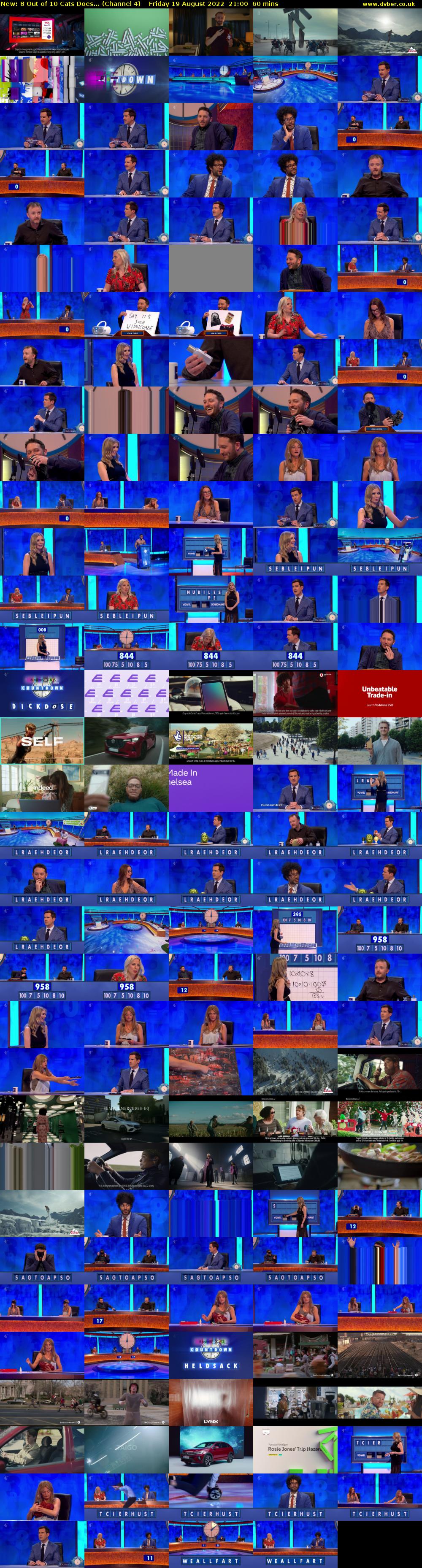 8 Out of 10 Cats Does... (Channel 4) Friday 19 August 2022 21:00 - 22:00