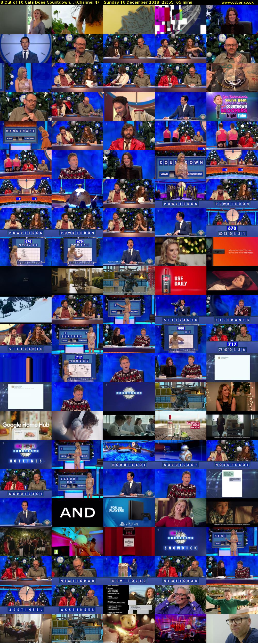 8 Out of 10 Cats Does Countdown... (Channel 4) Sunday 16 December 2018 22:55 - 00:00