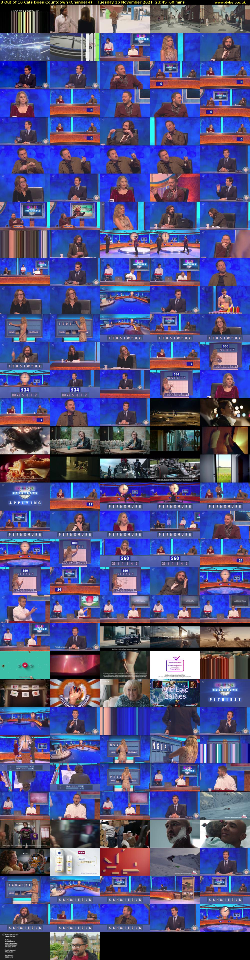 8 Out of 10 Cats Does Countdown (Channel 4) Tuesday 16 November 2021 23:45 - 00:45