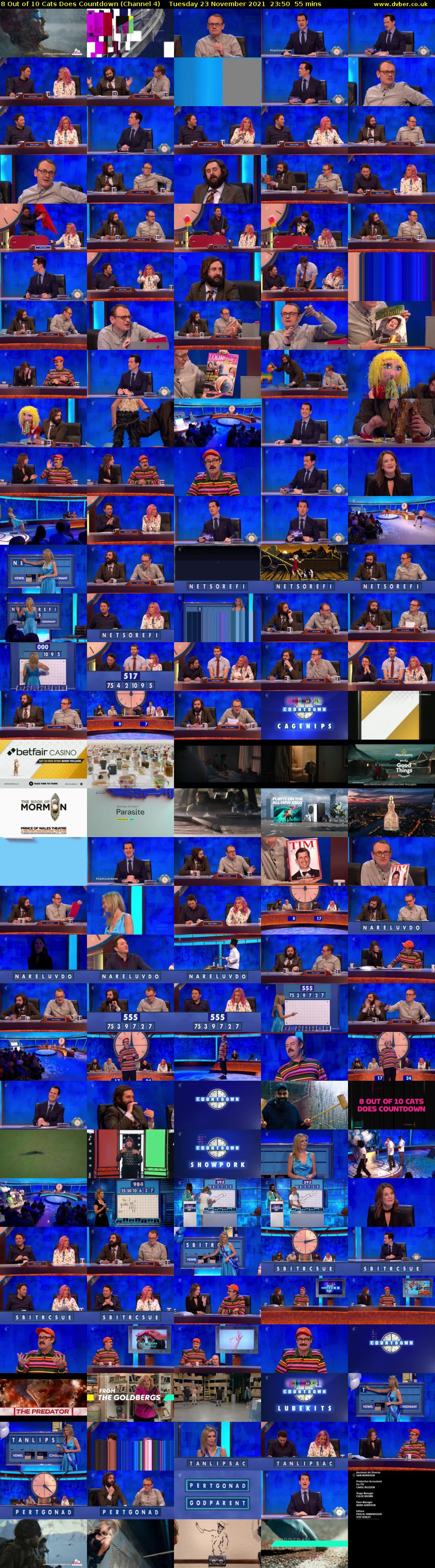 8 Out of 10 Cats Does Countdown (Channel 4) Tuesday 23 November 2021 23:50 - 00:45