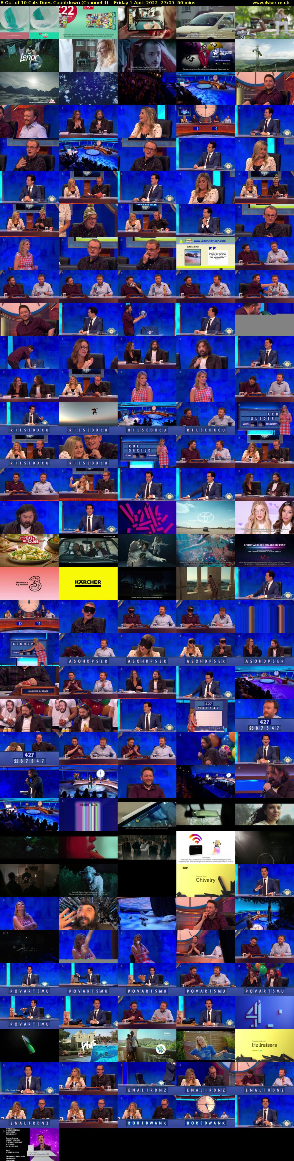 8 Out of 10 Cats Does Countdown (Channel 4) Friday 1 April 2022 23:05 - 00:05