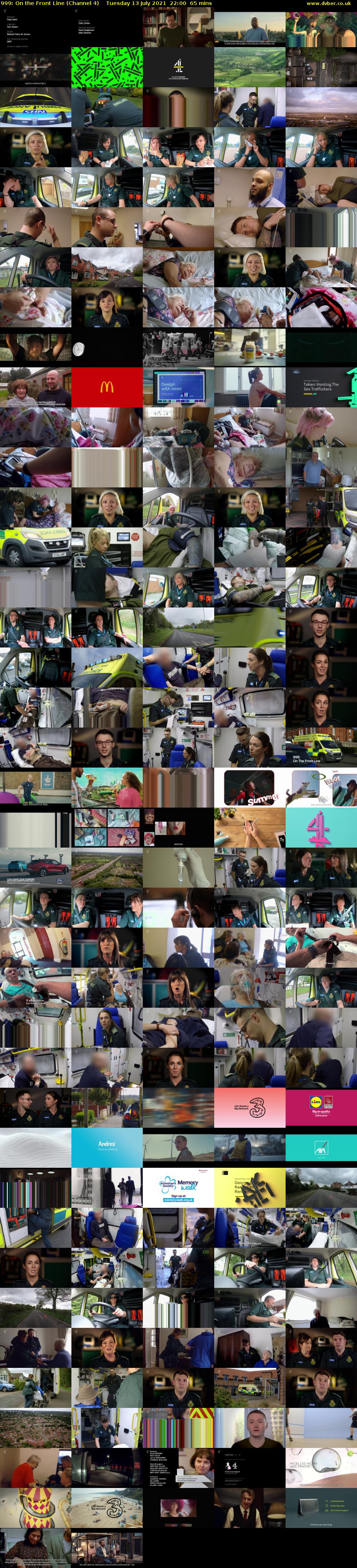 999: On the Front Line (Channel 4) Tuesday 13 July 2021 22:00 - 23:05