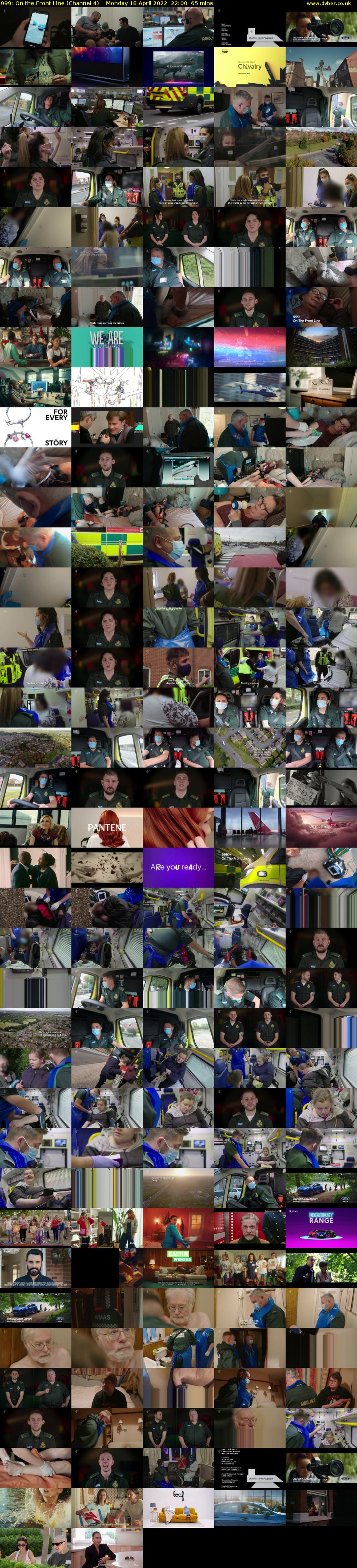 999: On the Front Line (Channel 4) Monday 18 April 2022 22:00 - 23:05
