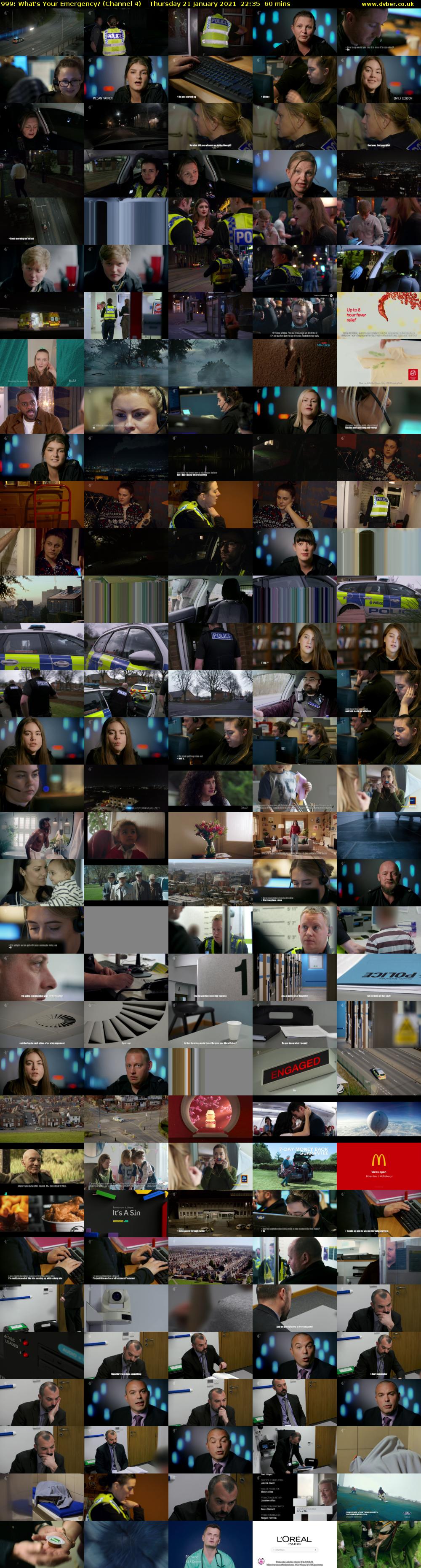 999: What's Your Emergency? (Channel 4) Thursday 21 January 2021 22:35 - 23:35